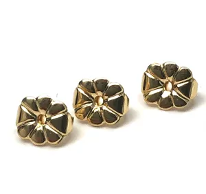 14K solid yellow gold flower earring backing, SKU# 11-27-601