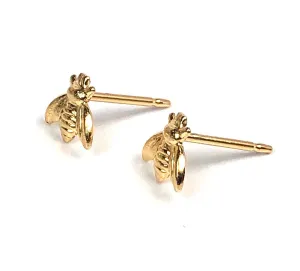 14KGF bee stud earrings, 14K gold filled , Sku #536-4