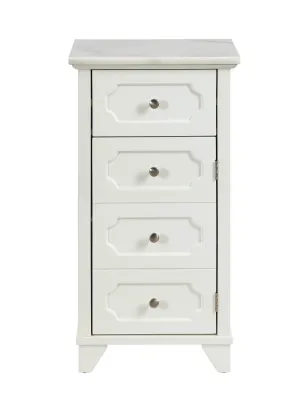 16" X 13" X 30" White Stunning Cabinet