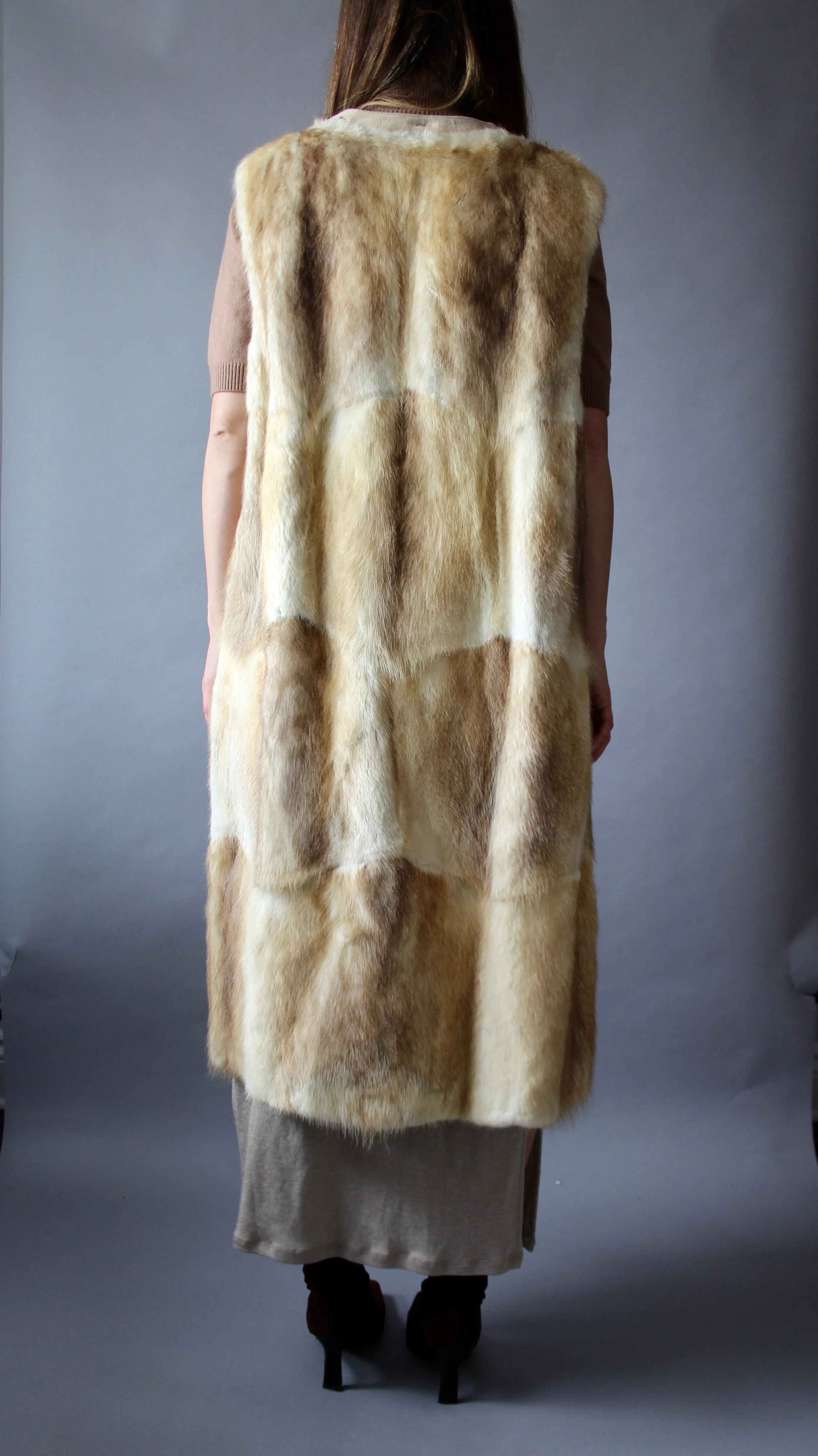 70s Gorgeous Fur Vest - L