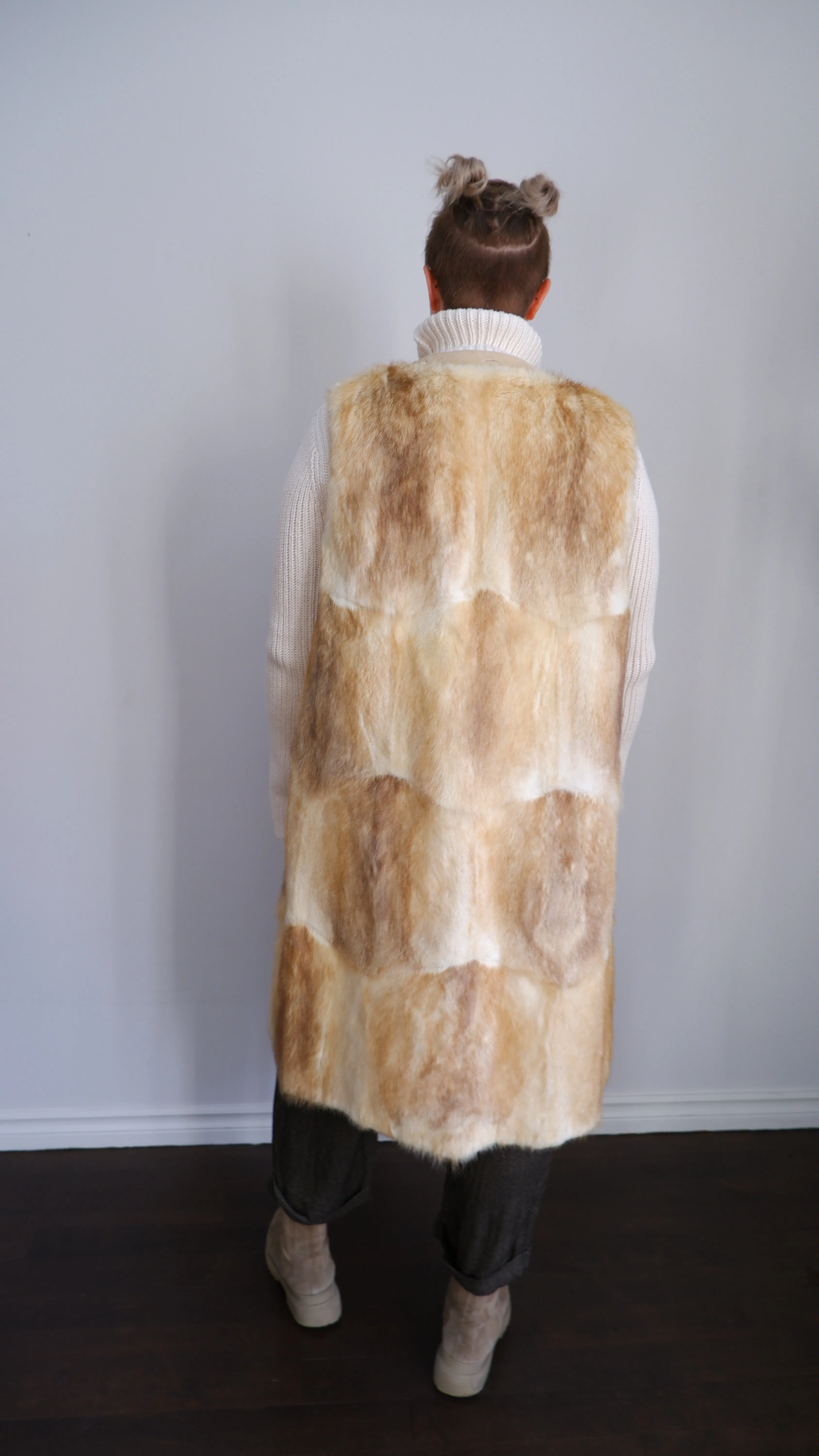 70s Gorgeous Fur Vest - L