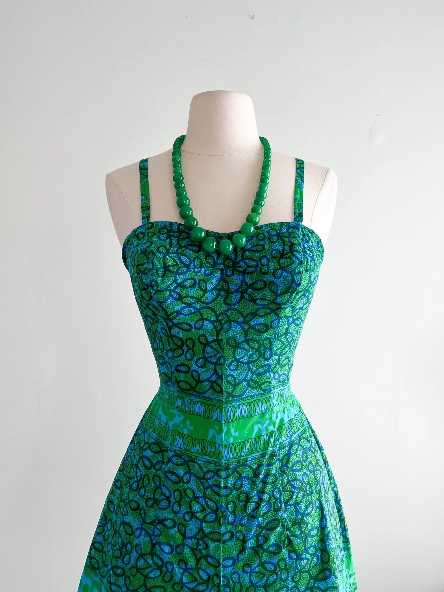 Absolutely Stunning 1950's RMR Teal Swimsuit Set / Sz S