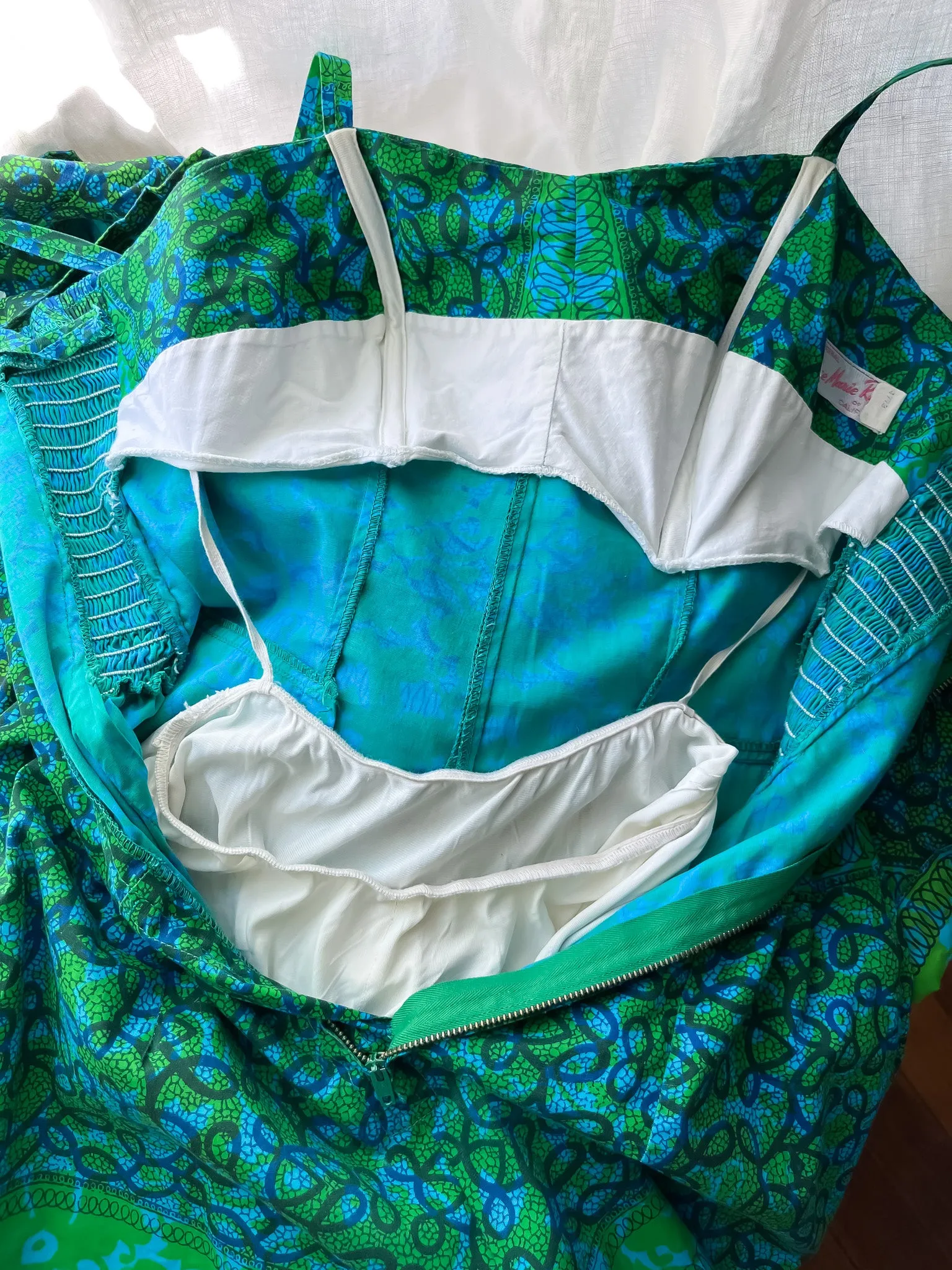 Absolutely Stunning 1950's RMR Teal Swimsuit Set / Sz S