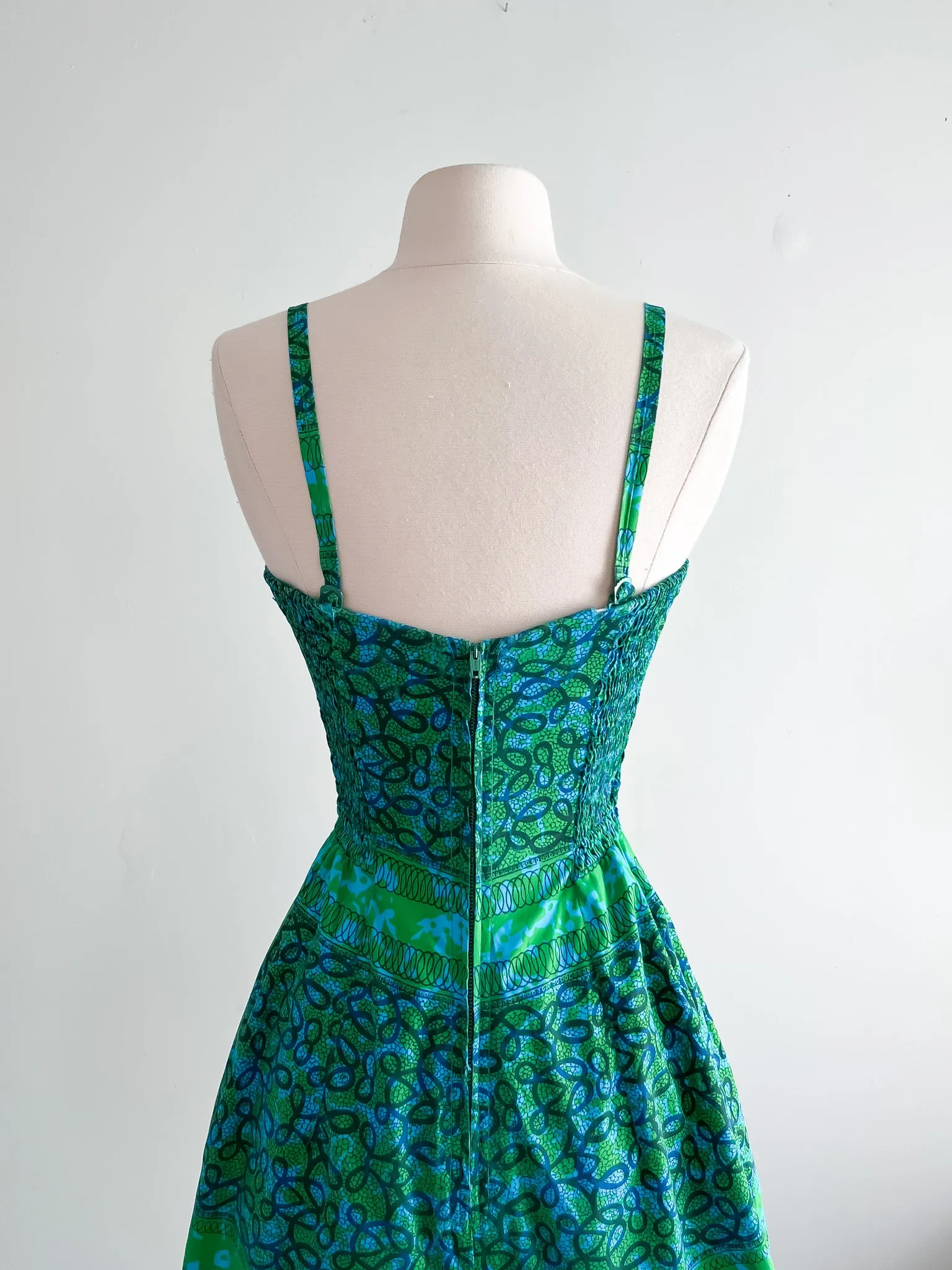 Absolutely Stunning 1950's RMR Teal Swimsuit Set / Sz S