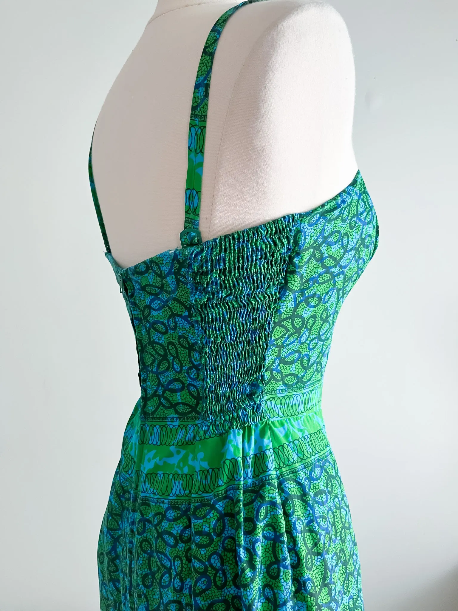 Absolutely Stunning 1950's RMR Teal Swimsuit Set / Sz S