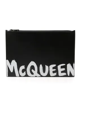 Alexander McQueen Graffiti Logo Clutch Bag