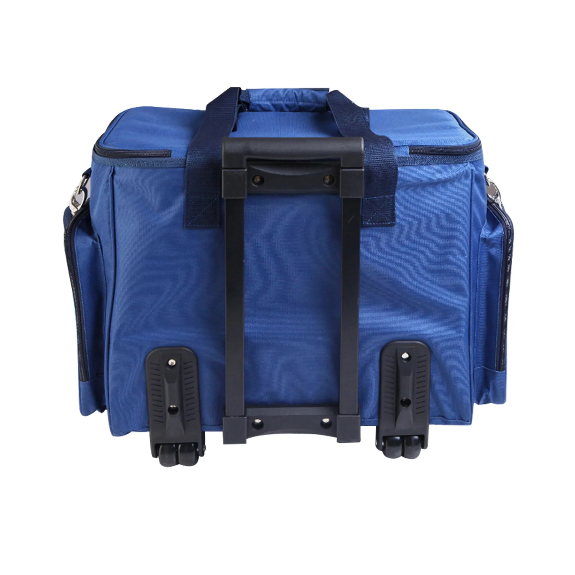 Alfresco 6 Person Insulated Picnic Bag Trolley Set Blue