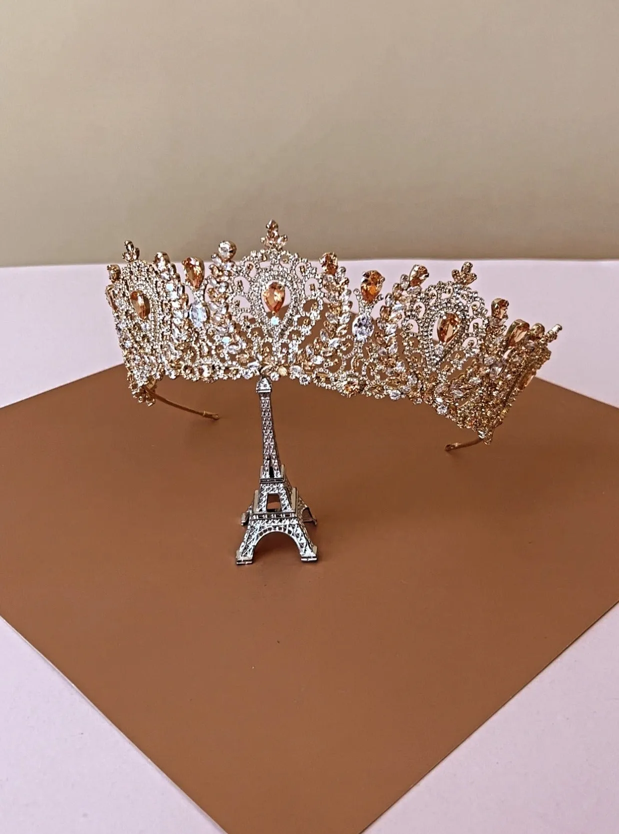 ANGELIKA Bridal Crown with Swarovski Crystals & Stunning Design