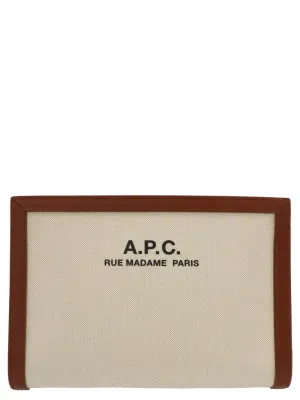 A.P.C. Logo Printed Clutch Bag