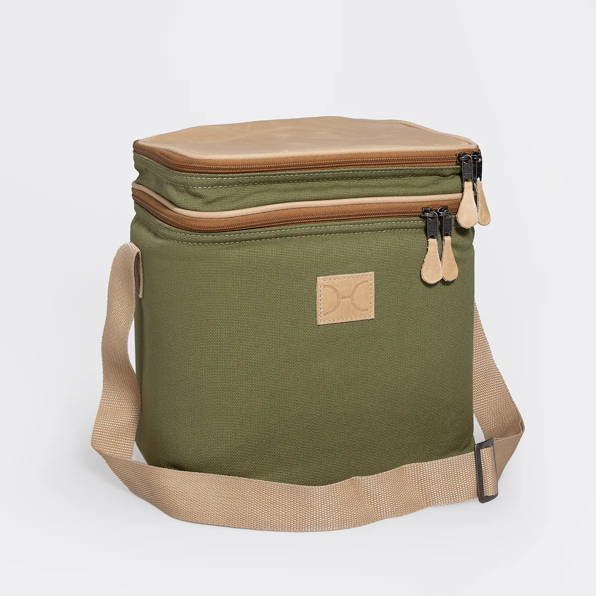 Big Lunch Box Canvas & Leather Hard Plastic Inner