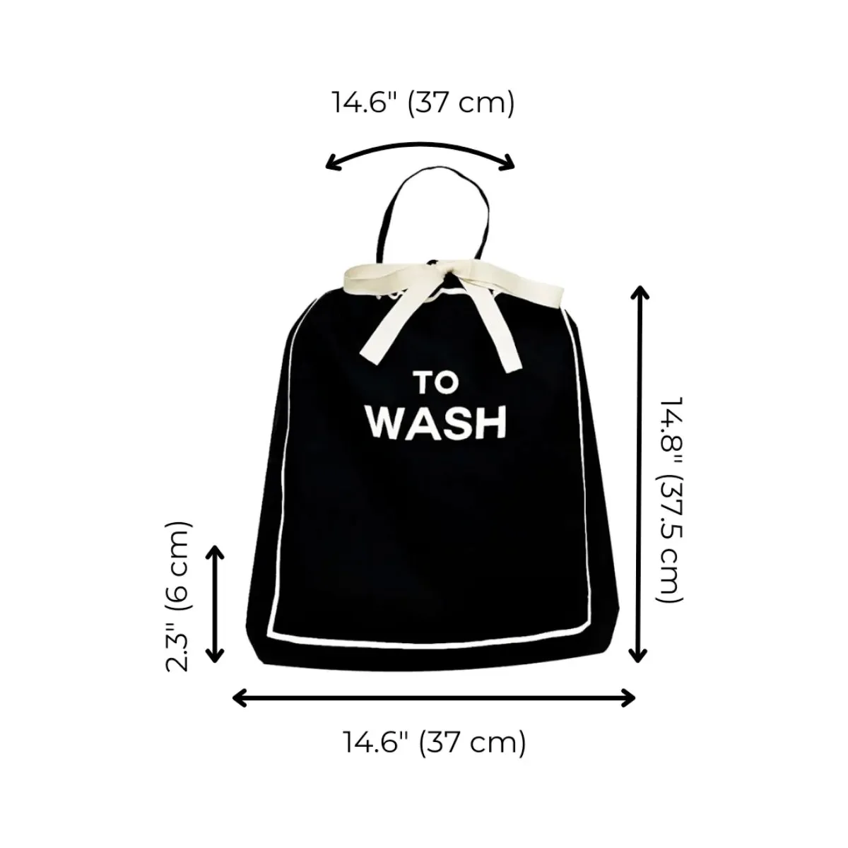 Black To Wash Laundry Bag