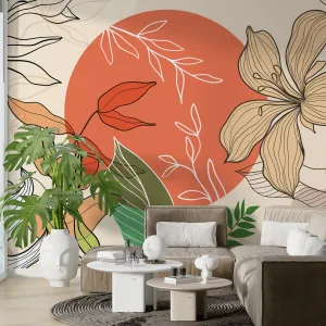 Boho Flowers Wallpaper Mural - Stunning Décor Piece