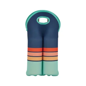 Bottle Bag Double Neoprene - Navy Sunrise