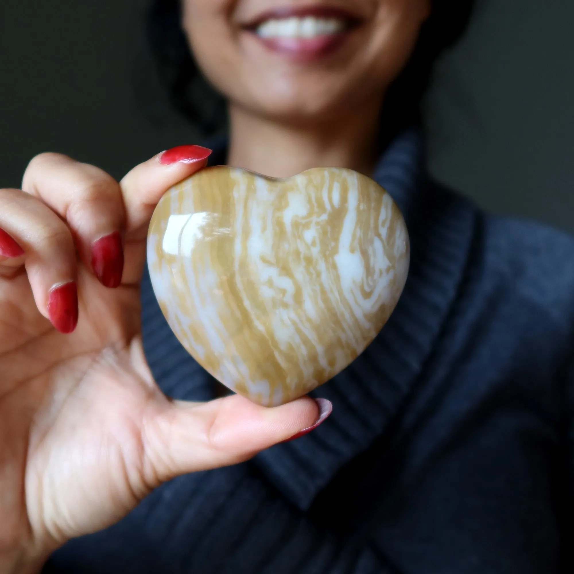 Brown Jasper Heart You're Simply Stunning