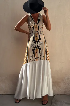 Cabo Dreams Ethnic Prints  A-line Maxi Dress