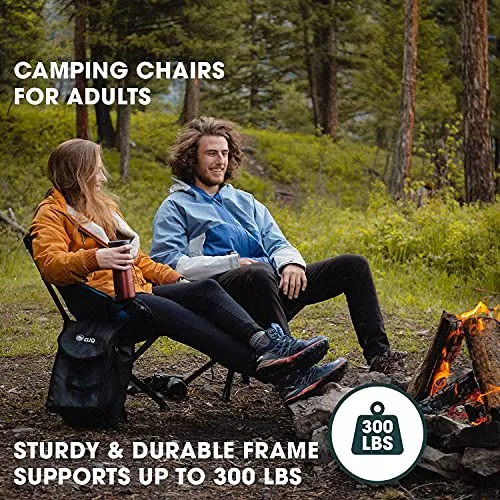 Camping Chairs, Sets up in 5 Seconds | Supports 300lbs | Aircraft Grade Aluminum