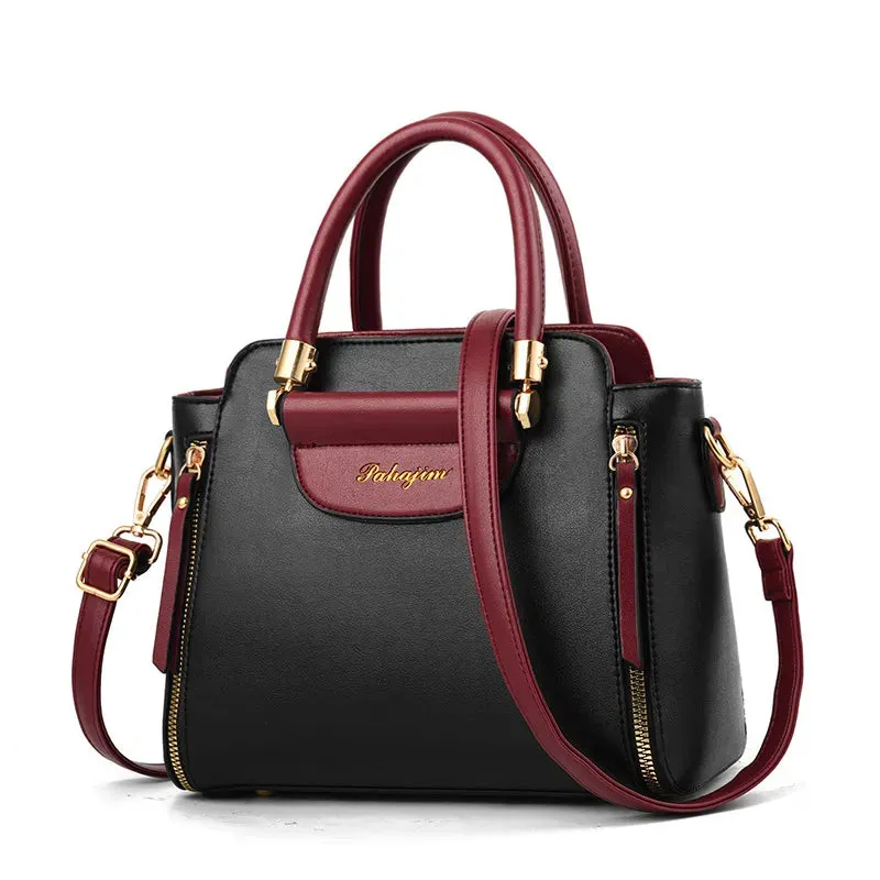 Chic Color Block Crossbody: Sophisticated Tote Style