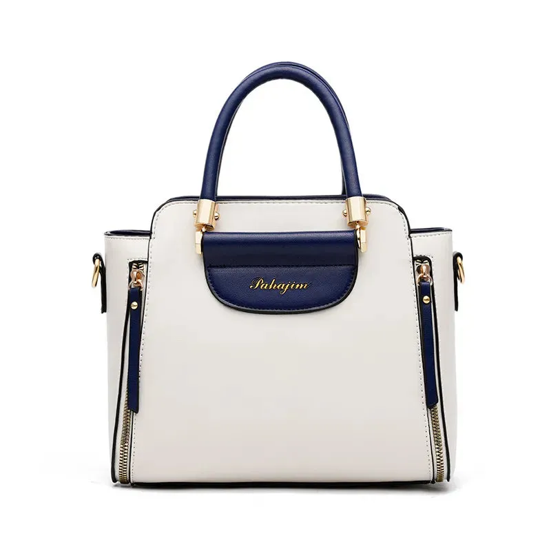 Chic Color Block Crossbody: Sophisticated Tote Style