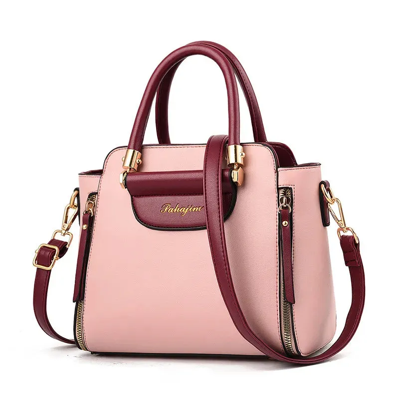 Chic Color Block Crossbody: Sophisticated Tote Style