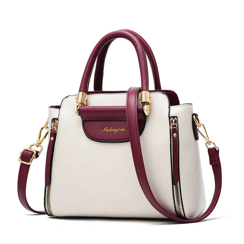 Chic Color Block Crossbody: Sophisticated Tote Style