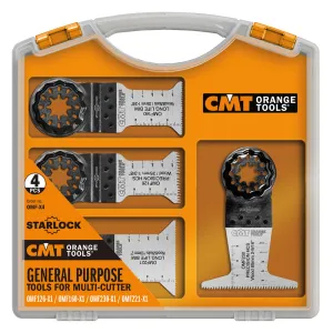 CMT Orange Tools OMF-X4 GENERAL PURPOSE SET FOR MULTI-CUTTERS (4-PCS.)