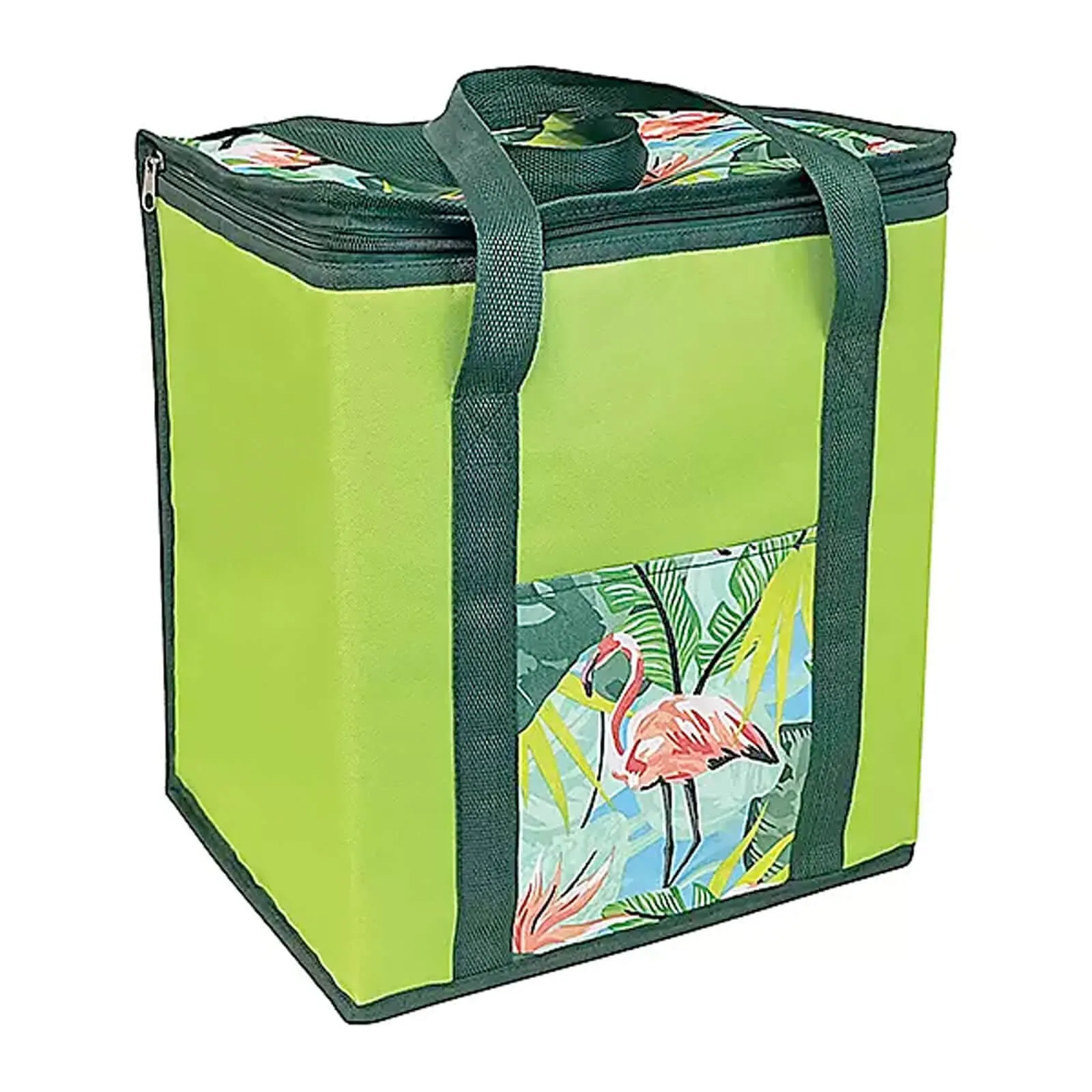 Cool Bag Foil Insulated Food Storage Tropical Leaf Print