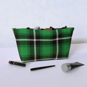 Cosmetic Bag - Textured Fabric Green