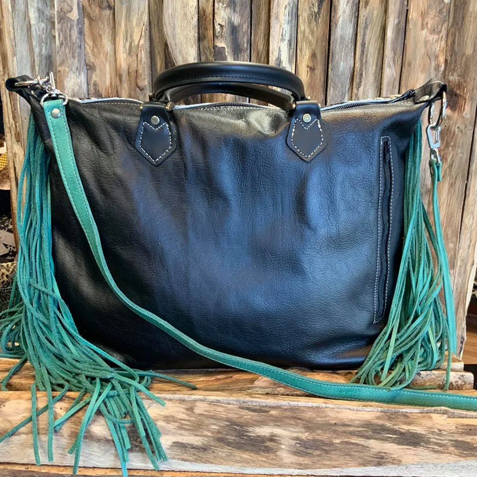 Designer Hybrid with speghetti fringe  - UNIQUE HIDE #15708