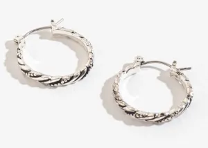 Designer Twist Hoop Earrings