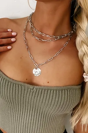 Drop Dead Gorgeous Layered Necklace (Silver)