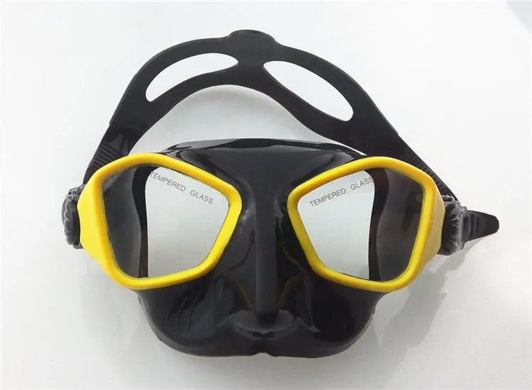 Extreme low volume spearfishing mask black silicon freediving mask top spearfishing and dive gears tempered scuba mask diving