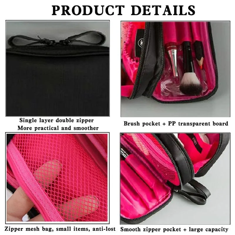 Fashion Cosmetic Bag Women's Large Nylon Waterproof Toiletries Organizer Makeup bag