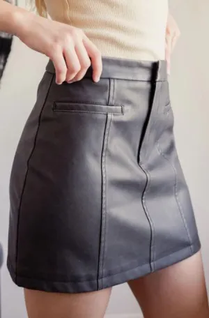 Faux Leather Skirt