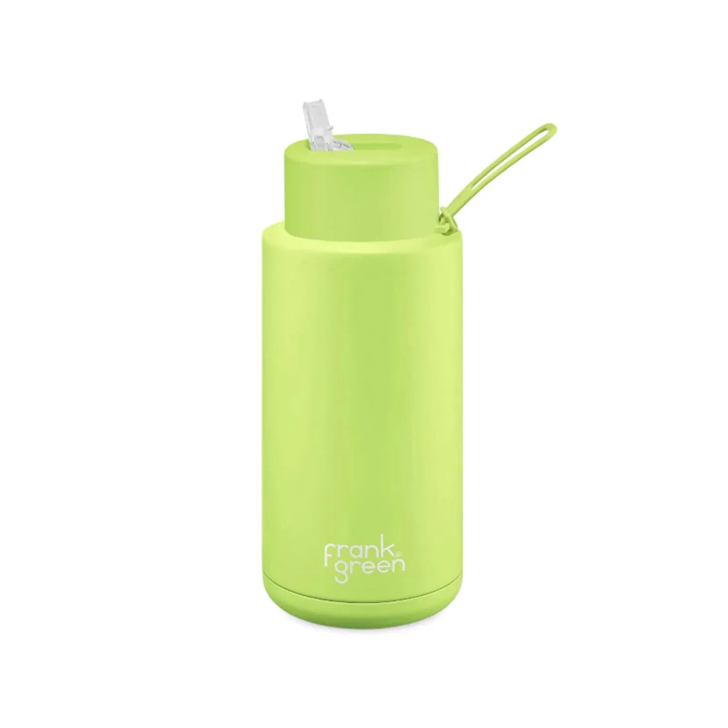 Frank Green Ceramic Reusable Bottle With Straw Lid 1000ml/34oz - Pistachio Green