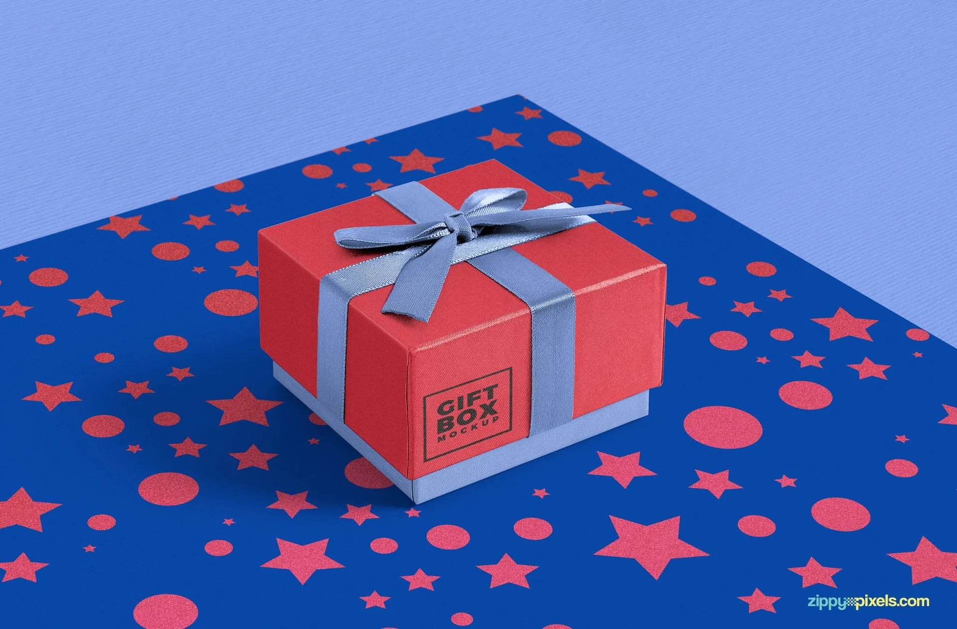 Free Gorgeous Gift Box Mockup PSD