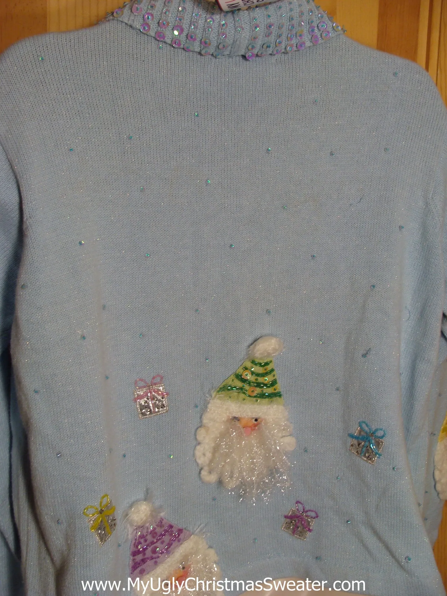 Gorgeous Baby Blue Christmas Sweater