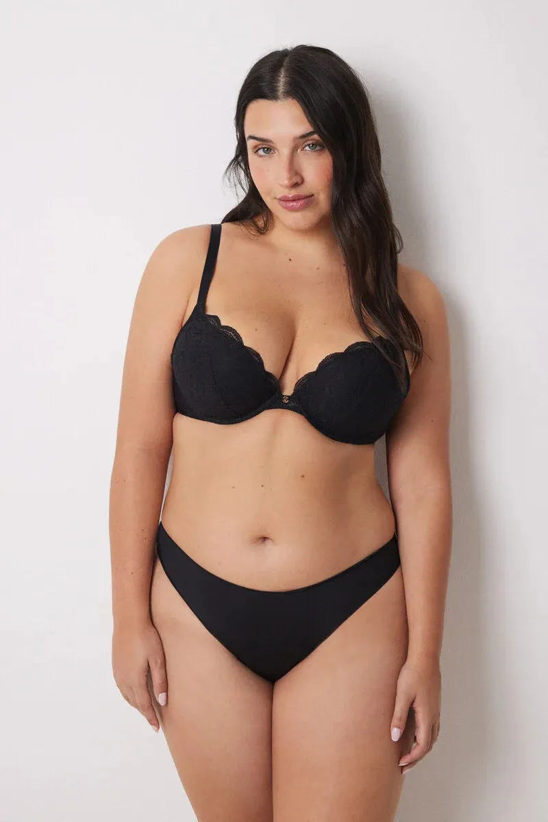 GORGEOUS Black push up effect bra