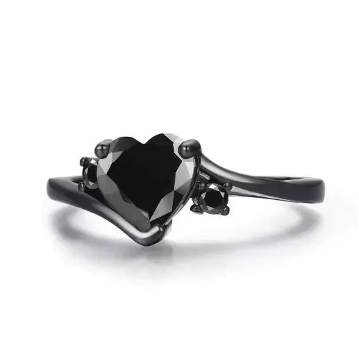 Gorgeous Black Sapphire September Birthstone Ring