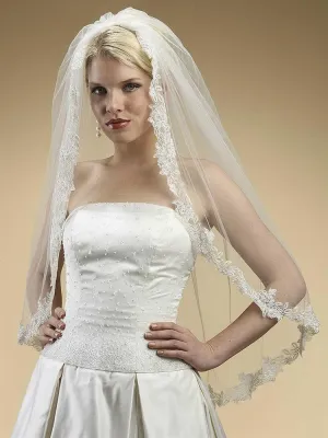 Gorgeous Bridal Veil with Lace Edge