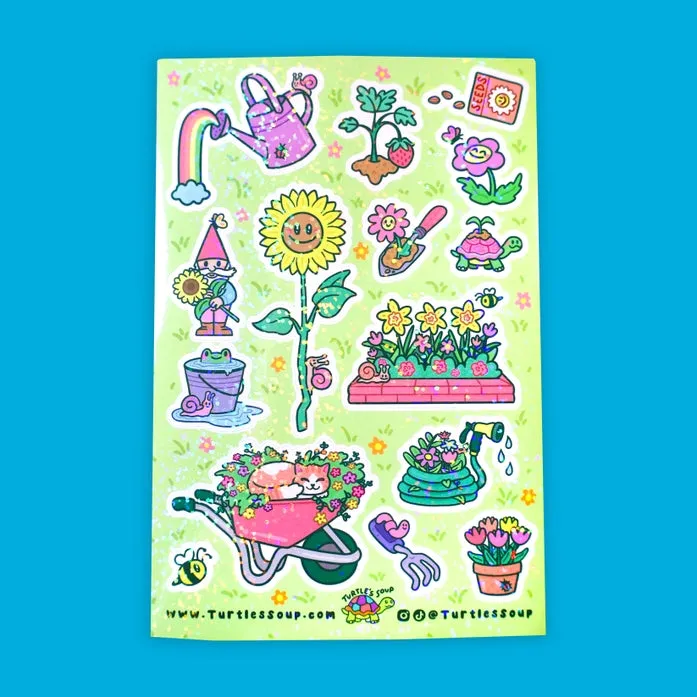 Gorgeous Gardens Vinyl Sticker Sheet