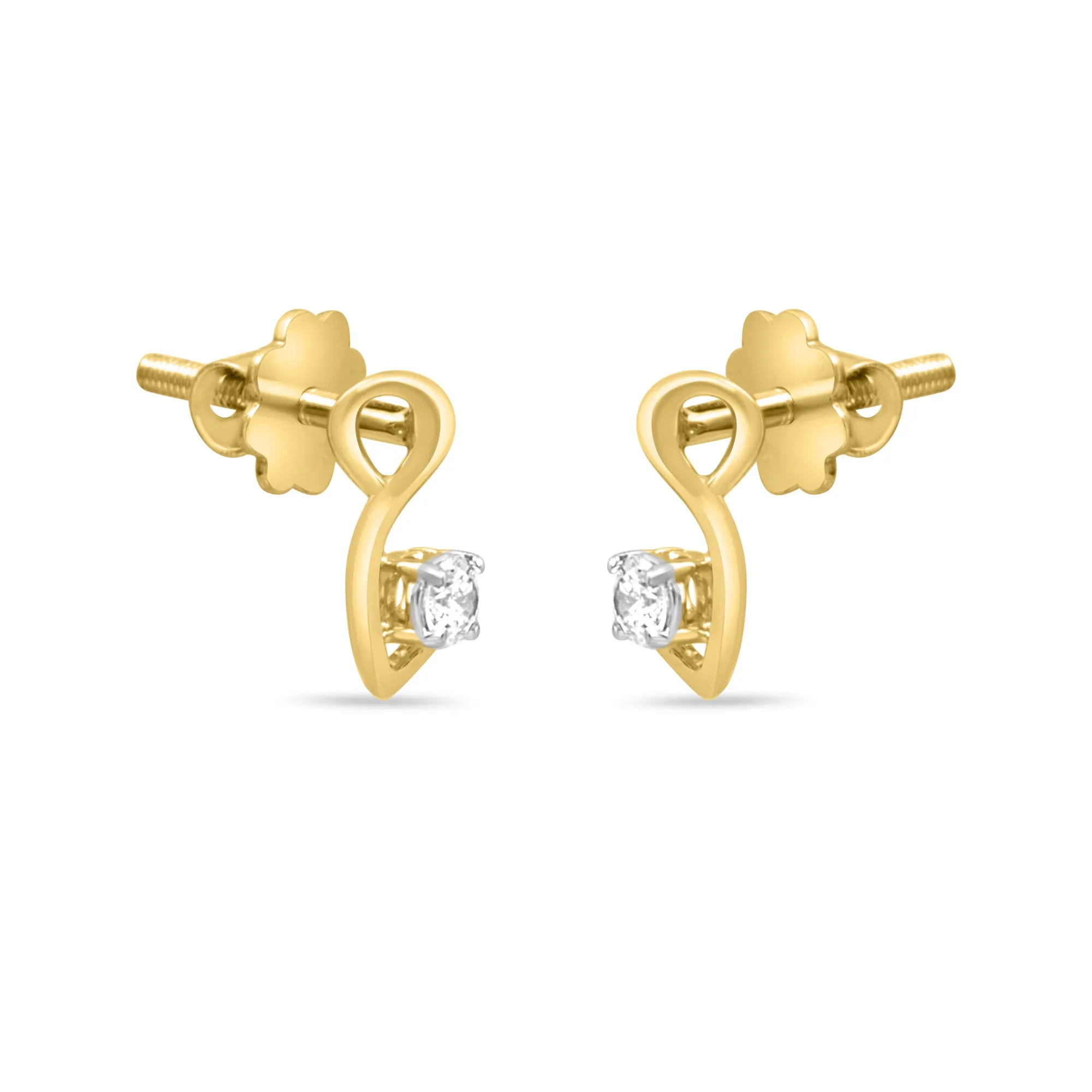 Gorgeous Gold Earrings with Lab-Grown Diamonds