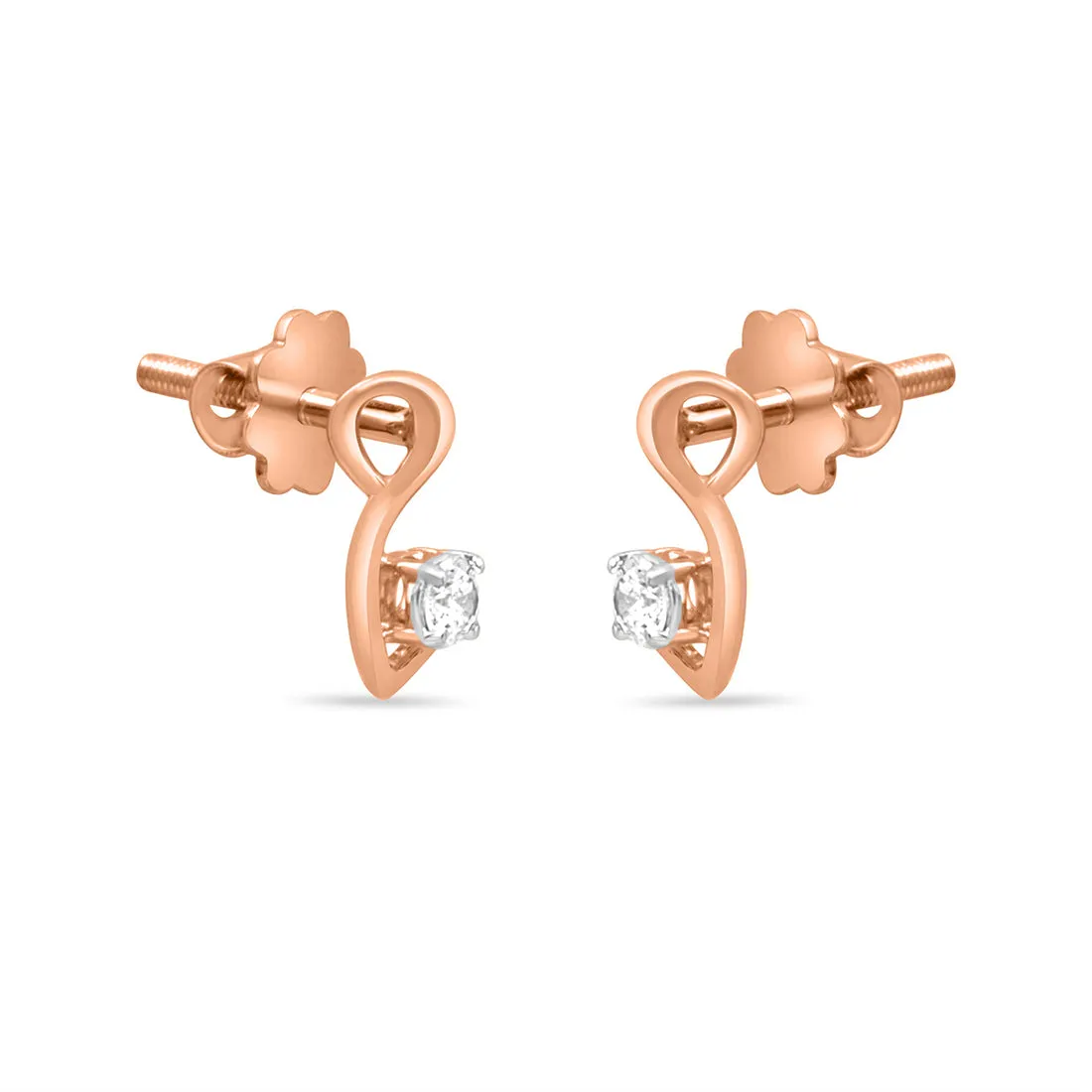 Gorgeous Gold Earrings with Lab-Grown Diamonds