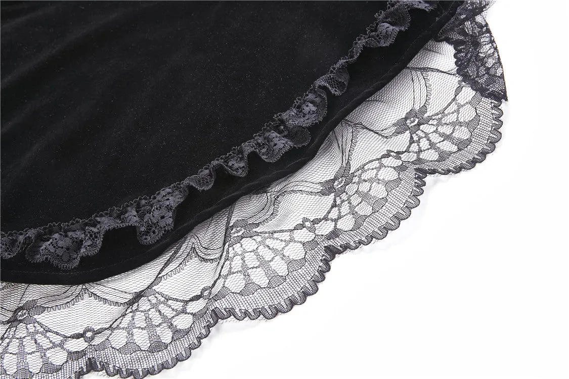 Gorgeous gothic horn sleeve velvet capelet BW049