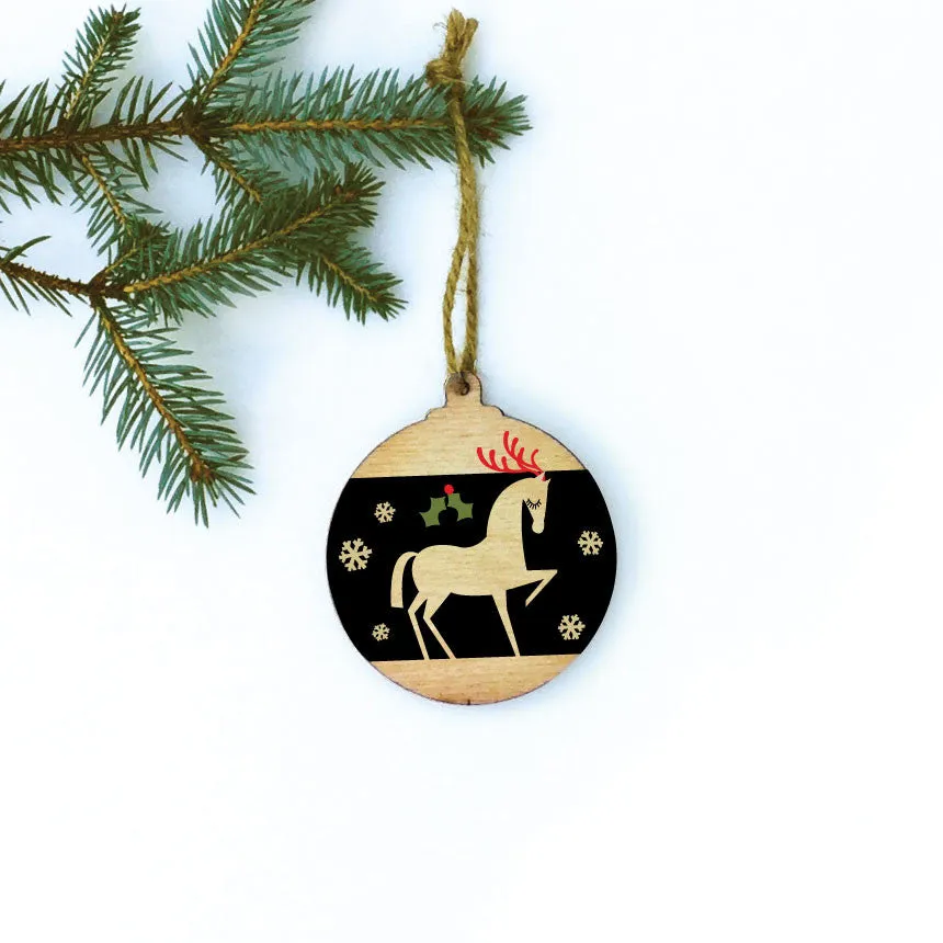 Gorgeous Horsey Tree Ornament - DOUBLE SIDED  RWB1