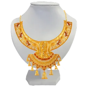 Gorgeous Royal 22k Gold Necklace For Bride