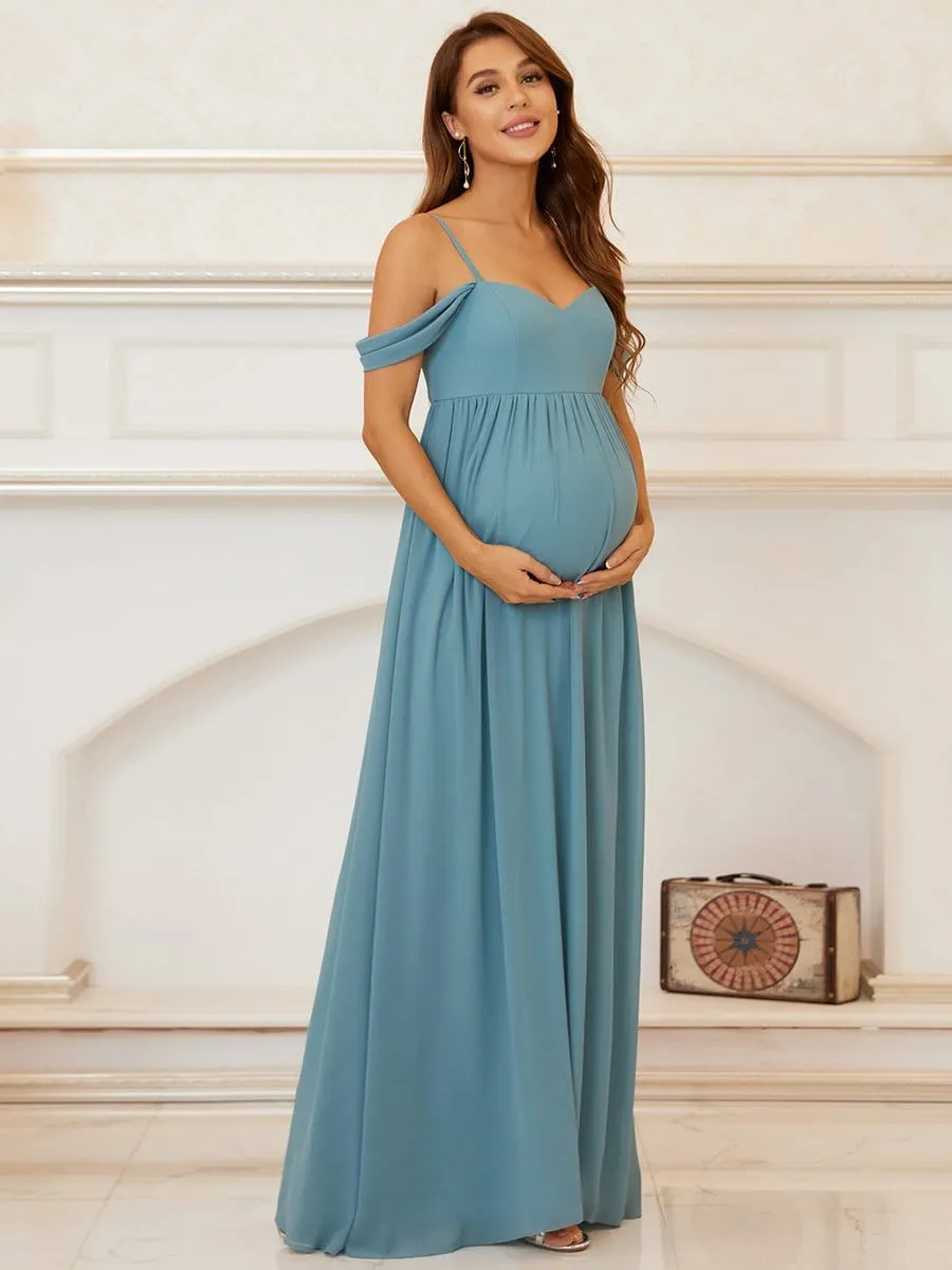 Gorgeous Sweetheart Cold shoulder maternity dress