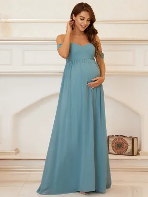 Gorgeous Sweetheart Cold shoulder maternity dress