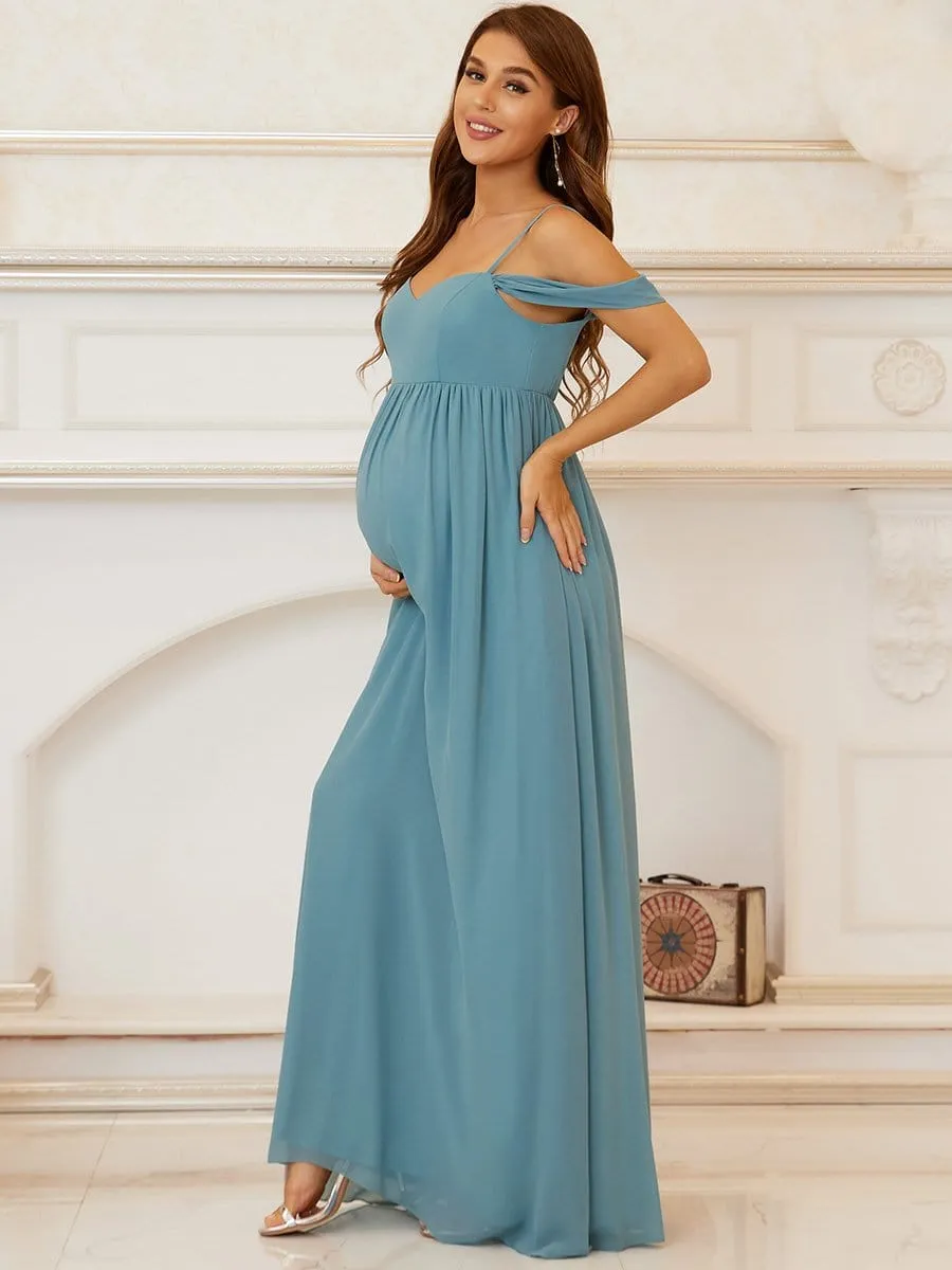 Gorgeous Sweetheart Cold shoulder maternity dress