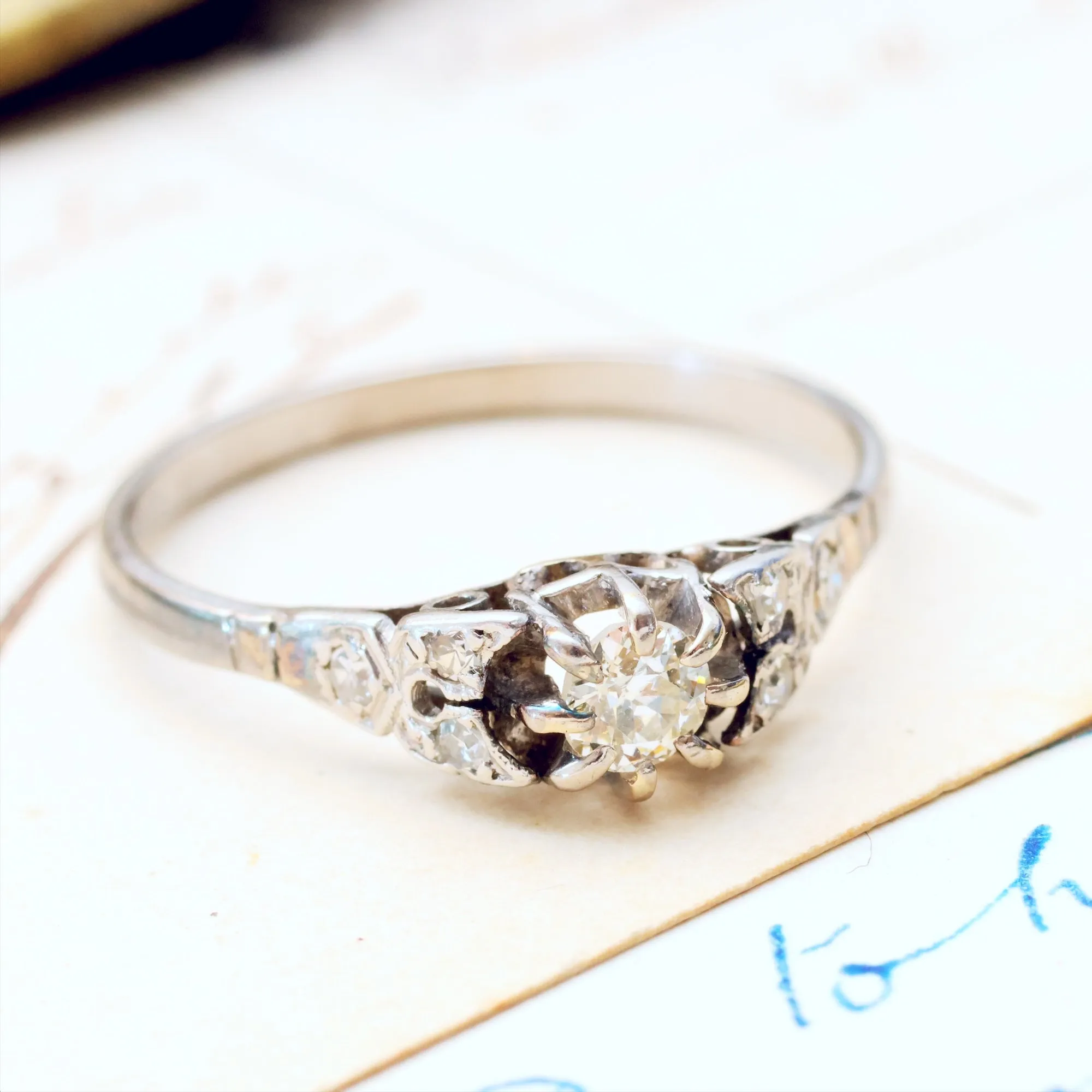 Gorgeous Vintage 1950's Diamond Engagement Ring