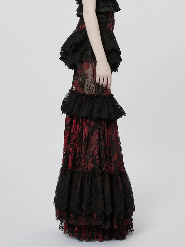 Goth perspective gorgeous skirt【s0000001104】